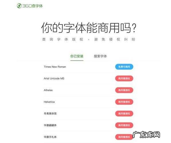 360查字体版权