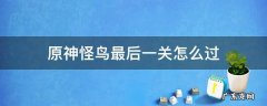 原神怪鸟最后一关怎么过 原神怪鸟最后一关过不去