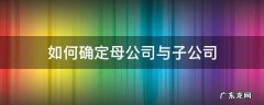 如何确定母公司与子公司 如何界定子母公司