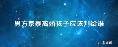 男方家暴离婚孩子归谁的可能性大 男方家暴离婚孩子应该判给谁