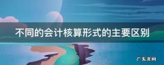 不同会计核算方法之间的关系 不同的会计核算形式的主要区别