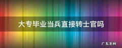 大专毕业当兵直接转士官吗 大专学历当兵直接可以转士官吗