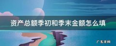 资产总额季初和季末金额怎么填写 资产总额季初和季末金额怎么填