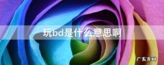 玩bd是什么意思啊 游戏bd什么意思啊