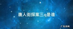 唐人街探案三q是谁 唐人街探案三q究竟是谁