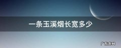 一条玉溪烟长宽多少 玉溪烟多长多宽