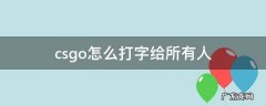 csgo怎么打字 csgo怎么打字给所有人