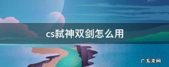 cs里的弑神双剑怎么用 cs弑神双剑怎么用
