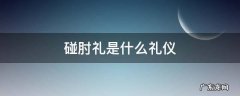 碰肘礼是哪个国家的礼仪 碰肘礼是什么礼仪