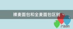裸麦面包和全麦面包区别 全麦和裸麦面包的区别