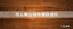 怎么看出领导要辞退你 如何知道领导是否要辞退你