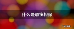 什么是瑕疵担保责任 举例说明 什么是瑕疵担保
