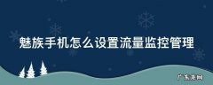 魅族手机怎么设置流量监控管理 魅族手机如何设置流量监控