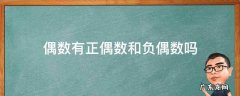 偶数有正偶数和负偶数吗 一个偶数不是正偶数就是负偶数对吗