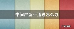 中间户型不通透怎么办 小户型不通透