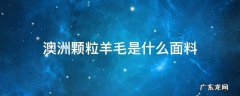澳洲颗粒羊毛是什么面料 澳洲羊毛是什么面料