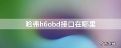 全新哈弗h6obd接口在哪里 哈弗h6obd接口在哪里