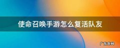 使命召唤手游怎么复活队友 使命召唤手游怎样复活队友