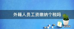 外籍人员工资缴纳个税吗 外籍人士交个税