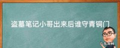 盗墓笔记小哥出来后谁守青铜门 盗墓笔记小哥出来后到谁去守青铜门