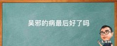 吴邪的病好了吗? 吴邪的病最后好了吗