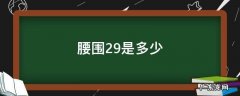 腰围29是多少厘米 腰围29是多少