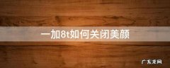 一加8t如何关闭美颜 一加8t相机美颜怎么设置